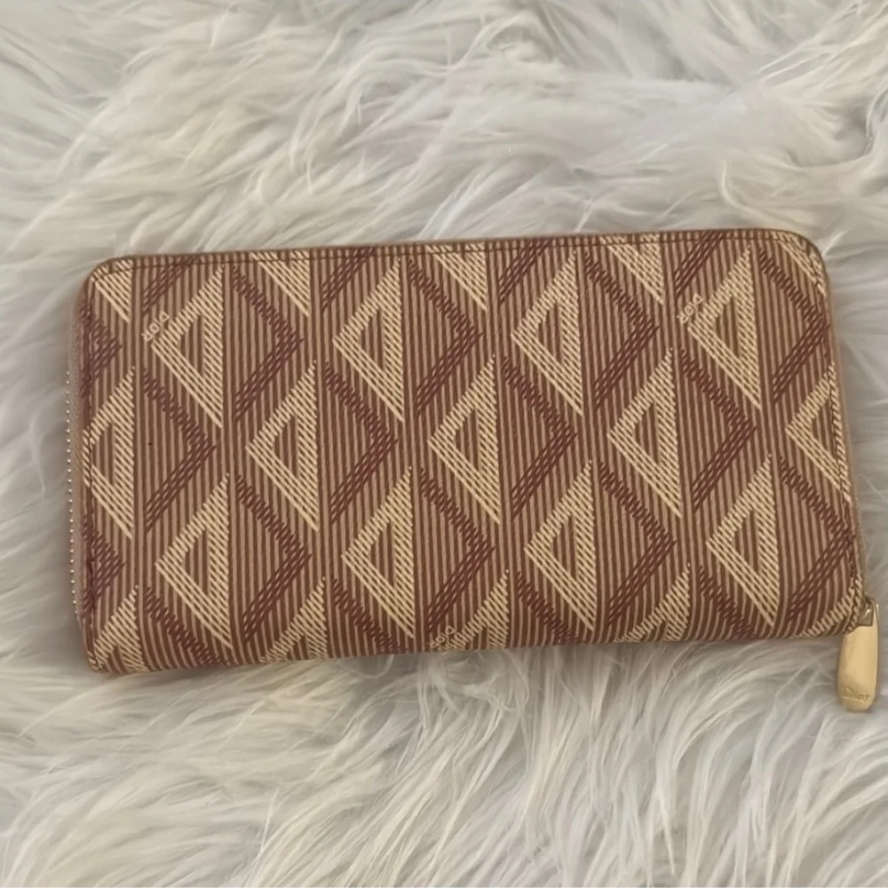 Dior Geometric Brown and Tan Wallet